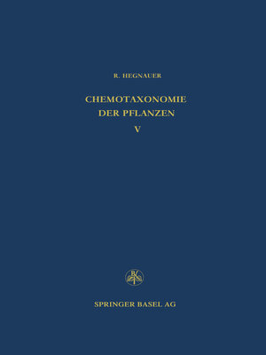 cover image of Chemotaxonomie der Pflanzen